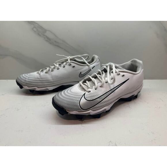 Nike Men's Size 8.5 White Black Vapor Edge Shark 3 Football Cleats - Picture 2 of 6
